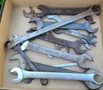 Vintage Lot Of 14 Made Usa Various Size Style Old Tools Wrenches Used. Fixed Price $24.99.