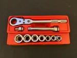 Snap-on Tools Straight Pass Through Ratchet Socket Set Sae R720SH 3/8 3/4. Fixed Price $269.95.