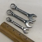 3 Craftsman Usa Vv-series, 12PT Stubby Combination Wrenches, 10, 14, 15MM, M0626. Fixed Price $29.95.