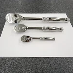 Snap-on Tools Usa New 3PC Mixed Drive Fixed Head Ratchet Set S80A F80 T72 RAT80. Fixed Price $499.95.