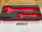 Snap-on Tools Red Foam Organizer For 6" & 10" Soft Grip Adjustable Wrenches. Fixed Price $39.95.