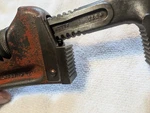 Craftsman Heavy Duty 10 In Pipe Wrench Red Steel Adjustable 55876. Fixed Price $8.95.
