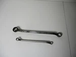 Two Vintage Blue Point Box End Wrenches 7/16 1/2 X-1416 7/8 3/4 X-2428. Fixed Price $12.99.