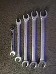 Snap On Tools Sae Nut/flare Line Hose Double Offset Wrench Lot 6PT. Fixed Price $199.99.