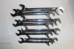Snap-on Tools 8 Pc Metric 30 /60 Flank Drive Four-way Angle Openend Wrench Set. Fixed Price $250.00.