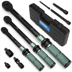 Disen 9PC Torque Wrench Set 1/4 3/8 1/2 Drive 20-220 In.lb Storage Case. Fixed Price $114.99.