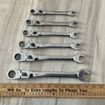Vintage Craftsman Ratcheting Locking Flex Head Wrenches 19MM To 10MM Made Usa. Fixed Price $187.49.