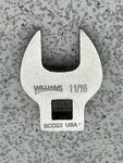 Williams 11/16 Sae Satin Chrome 3/8" Dr Open End Crowfoot Wrench - BCO22 Usa. Fixed Price $14.99.
