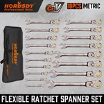 18 Pc Flex Head Ratcheting Wrench Set 6 - 30 Mm Combination End Spanner & Pounch. Fixed Price $89.99.