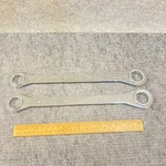 Vintage Mac Tools Wrench Set 2 Pc Ratcheting Box End 15" Long RW3638 RW3440 Usa. Fixed Price $44.00.