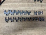 Craftsman 3/8 19PC 4363 -v- Sae & 4362 -vv- Metric Crowfoot Wrench Set Usa. Fixed Price $100.00.