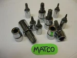 Matco Tools 1/4 And 3/8" Drive Torx Sockets Sold Each. Mint!. Fixed Price $18.69.