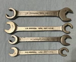 Vtg Cornwell 4PC Flank & Flarenut Ended Combo Wrenches Usa Line 7/16-5/8. Fixed Price $35.00.