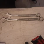 Vintage Craftsman Pc 12-PT Combo Wrenches -va- 1-1/16 44706 & 1-5/16 44709 Usa. Fixed Price $32.00.