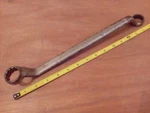 Vintage Usa-made Armstrong Armaloy 8033C 15/16" & 1" Double Box End Wrench. Fixed Price $10.00.