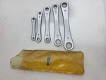 Vintage Sears Craftsman Usa 5PC Sae Ratcheting Box End Wrench Set 4368 W/ Pouch. Fixed Price $32.99.