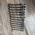 New Blue-point Ratcheting 8 Mm 19 12-POINT Box Flex Wrench Set. Fixed Price $369.95.