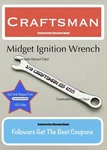 Craftsman 3/16" In. Midget Ignition Combination Wrench 42321. Fixed Price $7.96.