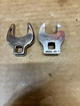 QTY-2 Snap-on Crowfoot Wrench New 3/8 Drive-sizes -7/8-11/16. Fixed Price $10.00.