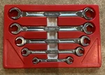 Snap-on Piece Sae Point Double End Flare Nut Wrench Set RXFS605B Nice. Fixed Price $174.99.