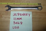 Vintage 11MM Jc Penney Metric 3468 Combination Wrench Usa. Fixed Price $13.13.