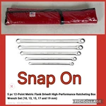 Snap-on Tools XDLRM705K2A 5PC 12PT Metric Flank Drive Ratcheting Box Wrench Set. Fixed Price $384.99.