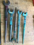 5 Williams/klein Offset/straight Spud Open Wrenches 1-1/8 ,7/8X2,1-1/4 ,1-3/16. Fixed Price $125.00.
