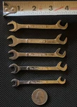 Vtg Snap-on 5 Piece Open-end Ignition Wrench Set DS-2422. Fixed Price $38.50.
