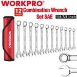 Workpro 12PIECES Premium Combination Set 1/4"-7/8" 12PT Wrenches Sae New. Fixed Price $34.99.