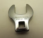 Gearwrench Chrome 7/8" Crowfoot 3/8" Drive #81611D. Fixed Price $18.95.