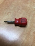Mac Tools P983A Clutch Head Stubby Screwdriver Hard Red Handle 3-1/2". Fixed Price $10.99.