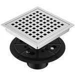 6 Square Shower Drain Chrome, Stainless Steel Floor Kit Wit.... Fixed Price $50.07.