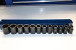 Matco Tools 1/2 Drive 6 Point Metric Impact Socket Set + Metal Tray Usa 12PCS. Fixed Price $150.00.