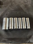 Snap On 1/2 Drive 12 Point Deep Chrome Sockets. Fixed Price $175.00.