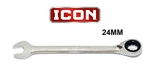 New Icon WRLM24 24MM 12 Pt Reversible Ratcheting Wrench Metric Fast Shipping. Fixed Price $47.95.