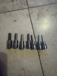 Snap On 7 Pc 3/8 Sae Hex Socket Drivers 1/8 - 208EFAY (missing 1). Fixed Price $90.00.