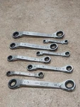 Vtg 8 Pcs Craftsman Usa Metric & Sae Offset Box End Ratcheting Wrench 21MM. Fixed Price $65.56.