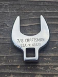 Vintage Craftsman 3/8" Drive 7/8" Crowfoot Socket 43628 Series. Fixed Price $9.99.