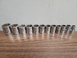 Snap-on 12 Piece Series 1/2" Drive Point Shallow Socket Set TW-141 TW-361. Fixed Price $174.99.