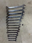 Mac Tools Knuckle Saver Metric Wrench Set 6-19MM. Fixed Price $350.00.