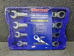 Westward 1LCEI 4 Piece 12 Point Flex Ratcheting Combination Metric Wrench Set. Fixed Price $40.00.