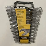 Titan 17328 11PC Metric Combo Wrench Set, 18MM. Fixed Price $29.95.