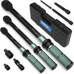 Disen 9PCS Click Torque Wrench Set 1/4" 3/8" 1/2" Drive 20-220 In.lb, 5-45 Ft.lb. Fixed Price $68.63.