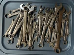 Lot Of 40 Mixed Combination Wrenches Sae & Metric Used. Fixed Price $26.99.