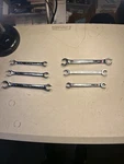 Assorted Double Flare Nut End Wrenches Lot Metric & Sae. Fixed Price $27.00.