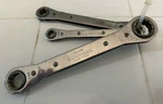3 Blackhawk Double Box End Ratcheting Wrenches 6-12 Pt #ZW1069, #ZW1046, #ZW1044. Fixed Price $18.00.