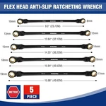 Workpro Extra Long Flex-head Ratcheting Wrench Set Metric 8-19 Mm 72-TEETH Cr-v. Fixed Price $60.99.