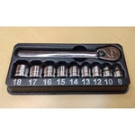 Snap-on 210RAFM 3/8" Drive Low Profile Ratchet 12PT Metric 8MM-18MM Socket Set. Fixed Price $220.00.