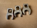 Vintage Craftsman Usa - Crowfoot Wrench Lot Of 3! 7/16, 1/2, 9/16 3/8" Drive. Fixed Price $15.00.