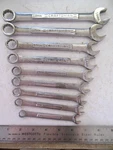 Vin. Craftsman Metric Combination WRENCHES-12 Point -VA-9MM To 18MM Forged Usa. Fixed Price $29.74.